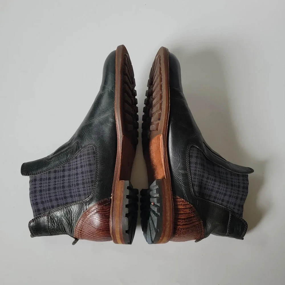 Floris Van Bommel Chelsea Boots 8.5H Genuine Leather Academia Casual Chic Preppy
